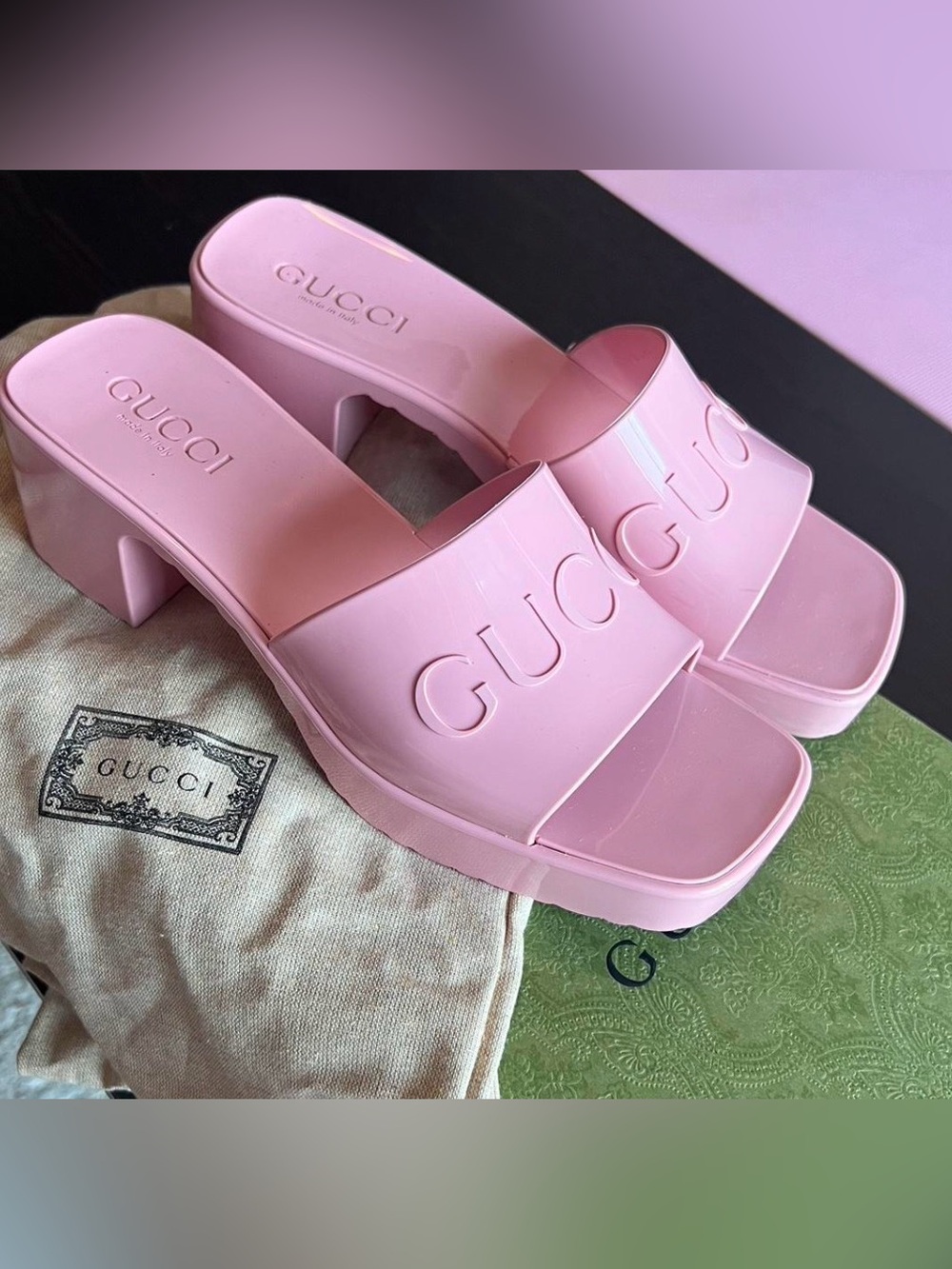 Gucci Pink Platform Heels